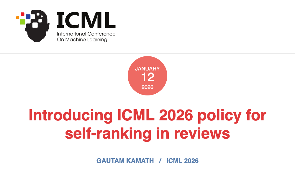 ICML blog post: Introducing ICML 2026 policy for self-ranking in reviews